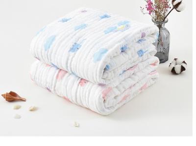 중국 풀린 포 레이어 인쇄된 거즈천 220GSM Baby Blanket 부드러운 느낌 판매용