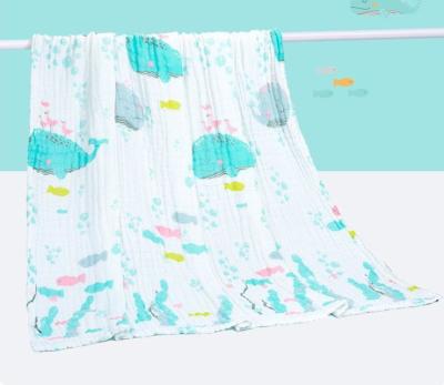 China Grüne und gelbe Frucht kopiertes Baby Gauze Blankets Gauze Fabrics 220GSM zu verkaufen