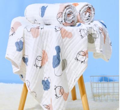 China Antibacterial 100% Modal Soft Gauze Fabric Baby Clothing Material Cartoon Printing for sale