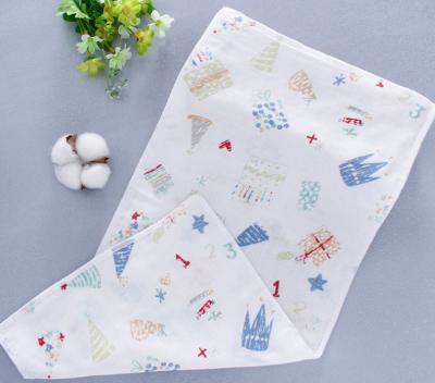 China 60S Double Cotton Gauze Fabric Anti Uv 110GSM Infants Handkerchief for sale