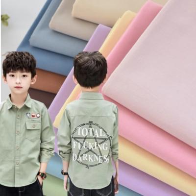 China 133X100 Cotton uniform Fabrics 50SX50S Imitation Tencel 110GSM Woven Kids Man Shirt Long Staple for sale