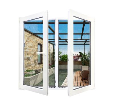 China Heat insulation& water-proof& WANJIA Soundproof Customized Design Impact Resistant PVC Swing Window for sale