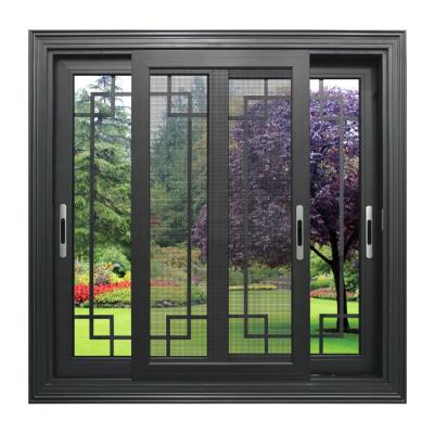 China Steel Mosquito Folding Stained Glass Window Waterproof Aluminum Thermal Break Double Screen Frame And Door Fly Screen for sale