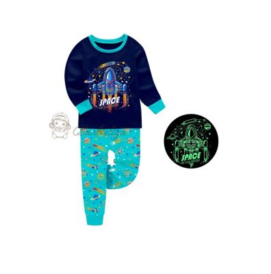 China Barbieliya Boy Girl Sleepwear High Quality Breathable Glow In The Dark Kids Pajamas for sale