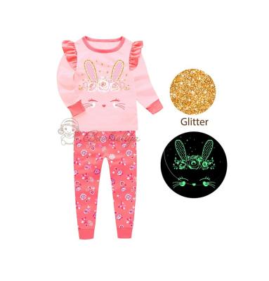 China Hot sale Barbieliya breathable cute pajamas designgirl glow in the dark kids pajamas for sale