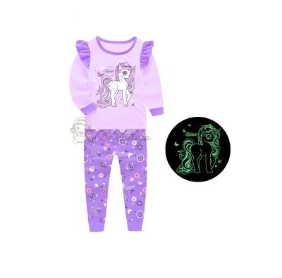 China China Glow Barbieliya Girl Unicorn Sleepwear Wholesaler Breathable Ship In Dark Kids Pajamas for sale