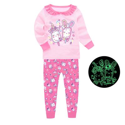 China Girl Pajamas Boy Pajamas Breathable Glow In The Dark Kids Pajamas Unicorn Short Gift Along for sale