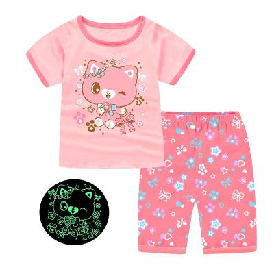 China Breathable Cute Cartoon Unicorn Summer Design Pajamas Boy Girl's Nightgowns Hot Princess Pajamas for sale