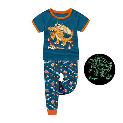 China Hot Selling Breathable High Quality Printing Technique 2 Piece Pajamas Set Children Sleepwear for sale