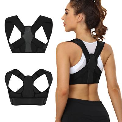 China Nylon Adjustable Upper Back Pain Relief Support Clavicle Support Men Women Posture Brace Belt Back Shoulder Corrector Upper Back Shoulder for sale