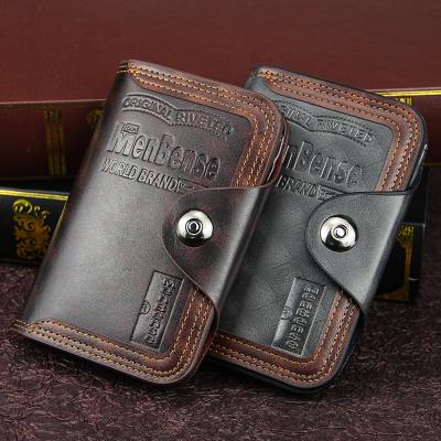 China No Factory Wholesale Vintage Leather Wallet With Removable Coin Purse Men Bifold Wallet for sale