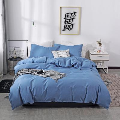 China Bedding Solid Color Disposable Warm Grinding Wool 3 Pieces Set Solid Color Can Be Matched With Multi Piece Set Sheet Bed Cap Pillowcase for sale