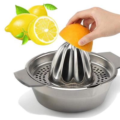 China Stainless Steel Lemon Juicer Juicer Squeezer with Bowl Container for Oranges Lemons Fruit Juice Homemade in Kitchen for sale