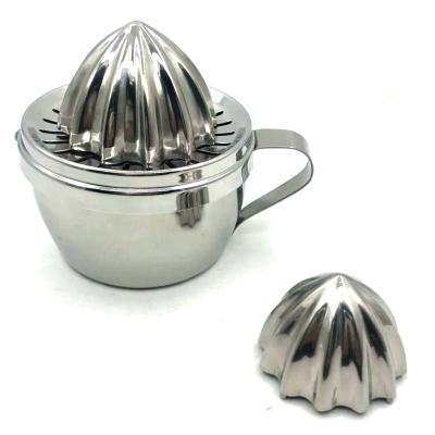 China Manual Stainless Steel Fruit Lime Lemon Juicer Orange Squeezer With Bowl Squeezer Sieve for sale