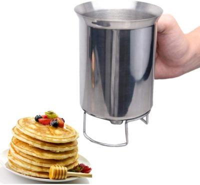 China Handheld Professional Stainless Steel Cake Pancake Batter Dispenser Foyute Stainless Steel Funnel Kitchen Tool For Smooth Dispensing for sale