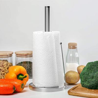 China Stainless Steel Pearl Tissue Paper Towel Rack Design Coastal Round Side Countertops For Kitchen Bedroom for sale