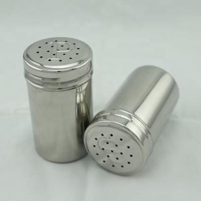 China Sustainable Stainless Steel Salt and Pepper Shakers Sugar Spice Seasoning Dispenser Shaker Seasoning Cans for sale