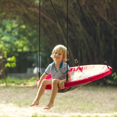 China Strong Swing Seat 40 Inch Saucer Tree Swing, Big Rope Swing With Kids Swing Platform For Outdoor Arming Rope Blue for sale