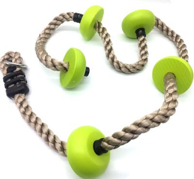 China Indoor. Outside. Park. Garden Climbing Rope with Plastic Knots Ninja Warrior Obstacle Course Climbing Rope Buckle Strap for Kids and Tree Swing for sale