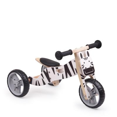 China Ride Toys High Quality Wooden Balance Bike For Kids Mini Bike 2in1 Zebra For Kids Outdoor Play Walking Running No Pedal Sports for sale