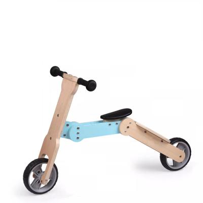 China Popular Kids Wooden Bike Mini Wooden Sport Scooter Mini Balance Bike Wooden Balance 2 in 1 Bike for Indoor or Outdoor Play for sale