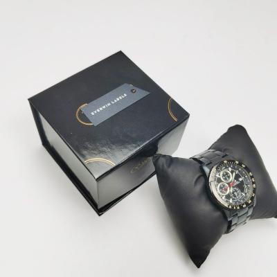 China Custom Made Rigid Pillow Case Magnetic Flap Paper Box Eco-Friendly Sustainable Gift Packaging For Watch for sale