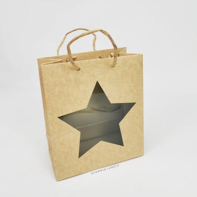 China Cheap Recyclable Fashion Window Boutique Packing Jewelery Shopping Gift Wrapping Paper Folding Clear Bag for sale