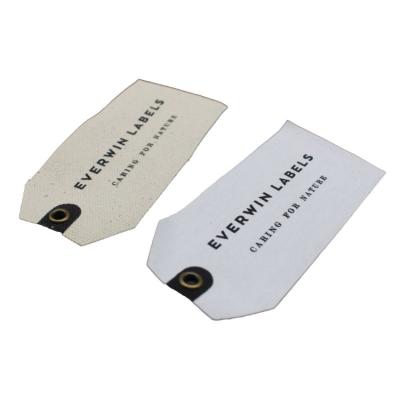 China Sustainable Custom Shoes Exquisite Garment Brand Swing Fabric Tag For Clothing for sale