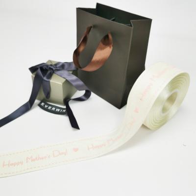 China High Tenacity Factory Gift Box Packaging Fashion Printing Ribbon Customized Silk Thick Embossed Strip for sale