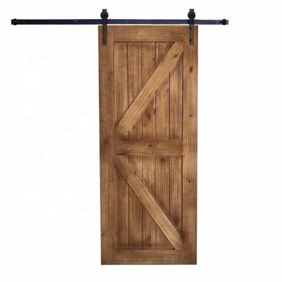 China Modern Solid Wood Interior Sliding Barn Door Single Door Cabinet Door Design for sale