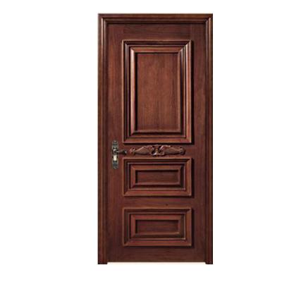 China EUROPEAN Design Luxury Interior Walnut Wooden Villa Door Bedroom Door Solid Wood Design for sale