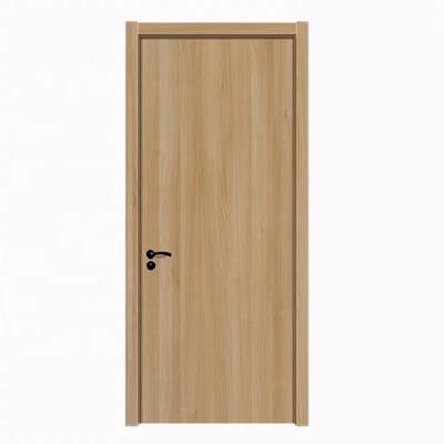 China MDF Design Flush Door Melamine Modern Simple Bedroom Interior Wood Oak Door Wooden Door For Apartment for sale