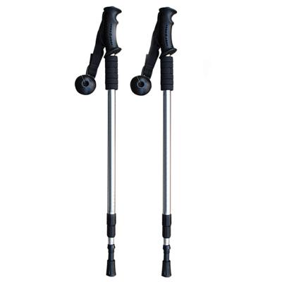 China Durable Aluminum Foldable Trekking Pole Hiking Foldable Pole Trekking Walking Stick for sale