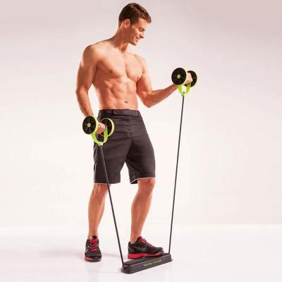 China Durable Double Abdominal Muscle Trainer Gym Elastic Band Home Fitness Exercise Equipment Wheels Abdominal Roller for sale