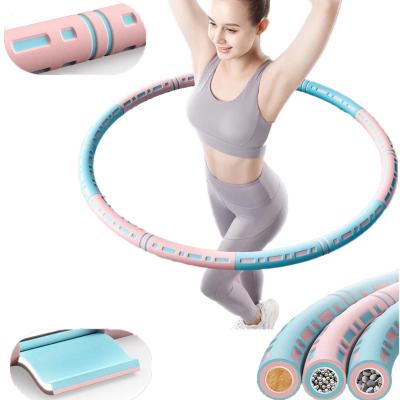 China Detachable Hoola Ring Hoops For Adults Body Building Exercise Fitness Weight Loss Hoola Circles BELLY Foam for sale