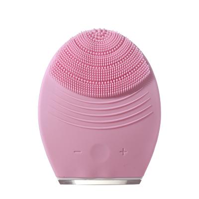 China Sonic Face Brush Mini Silicone Anti-puffiness Electric Vibration Face Cleanser Waterproof Mini Silicone Facial Cleaning Brush menwomen for sale