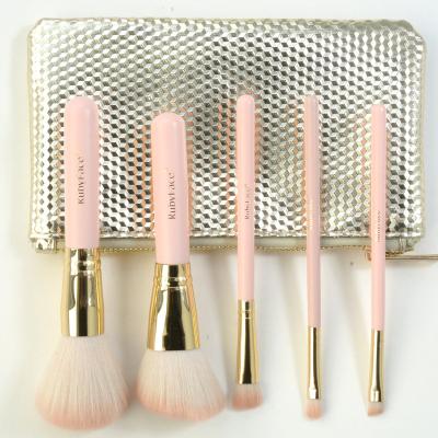 China Angular Blush FACELANDY Pink Synthetic Makeup Brush Cosmetic Brush, Natural Bristle Makeup Brush With Pouch F-YZ001 for sale