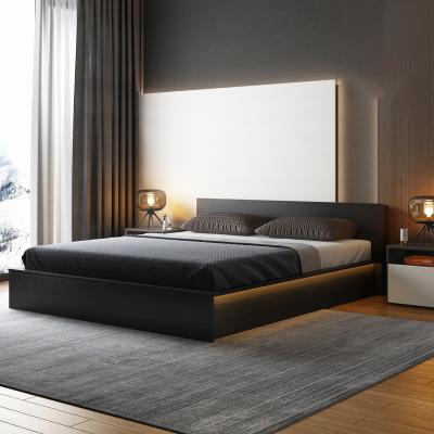 China Luxury solid wood tatami bed Nordic light bed modern design box top double bed modern minimalist master bedroom large slatted storage for sale