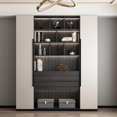 China Modern Design Bookcase Wall Bookcase Full Floor Study Room Modern Minimalist Shelf Wall With Door Combination Nordi Custom Freestanding Living Room Cabinets for sale