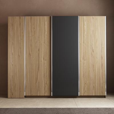 China Modern simple storage sliding door wardrobe, European and American storage sliding door wardrobe combination wardrobe for sale