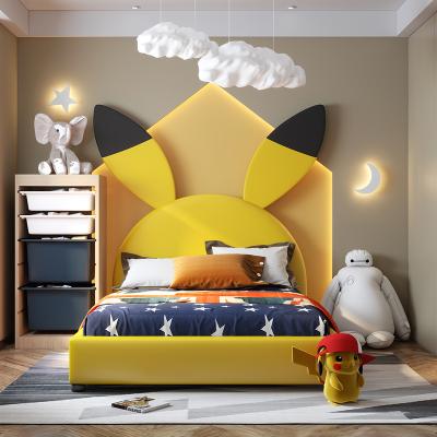 China Modern Minimalist Pikachu Bedroom 1.5m Boy Bed Modern Design Creative Children's Bed 1.2m Cute Princess Bed for sale