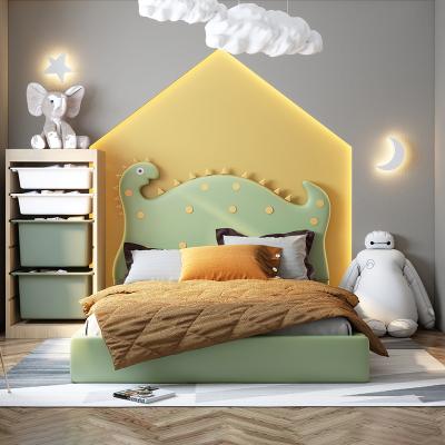 China Comfortable Children's Bed Princess Bed 1.8m Dinosaur Girl Bed 1.8m Girl's Nordic Nappa Leather Girl's Bedroom Net for sale