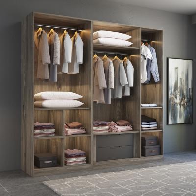 China Additional Features: Storage All Wardrobe Bedroom Wardrobe Modern Minimalist Solid Wood Two or Three Door Nordic Nordic Doors 80cm Wide for sale