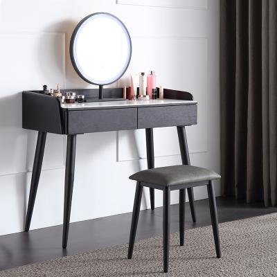 China Italian Small Modern Minimalist Modern Minimalist Dressing Table Bedroom Dressing Table Panel Storage Rock Luxury Sauce for sale