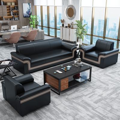 China Other Office Sofa Modern Minimalist Business Reception For New Three Person Office Meeting And Negotiation, Coffee Table, Sofa Set for sale