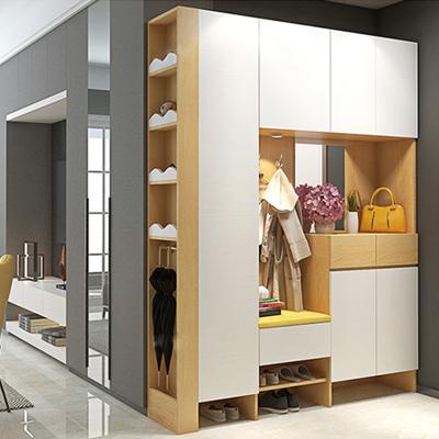 China Large capacity modern minimalist multifunctional living room cabinet modern design shoe cabinet Nordic home entrance locker for sale