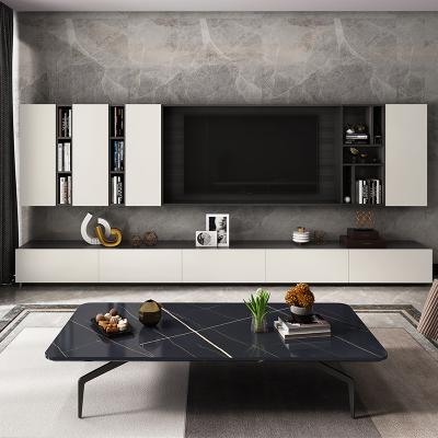 China Modern Design TV Cabinet Background Wall Cabinet Light Floor Cabinet Wall Embedded Living Room Nordic Luxury Modern Small Living Room Furnitu for sale