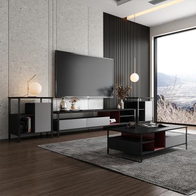 China Modern design modern TV cabinet background wall cabinet light floor cabinet new luxury modern minimalist Nordic living built-in small for sale