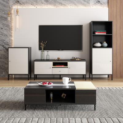 China Nordic modern multi-function coffee table TV cabinet combination smoked small color 1.6m wooden TV cabinet apartment living room home locker for sale