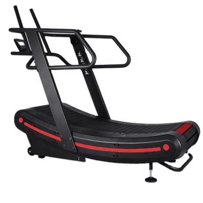 China 1690*485mm Wholesale Commercial Gym Fitness Equipment Running Curved Treadmill For Sale for sale